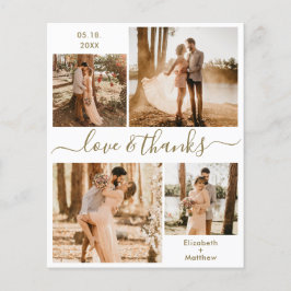 Budget Liebe und danke Collage Wedding Vielen Dank Flyer