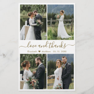 Budget Liebe und danke Collage Wedding Vielen Dank Flyer
