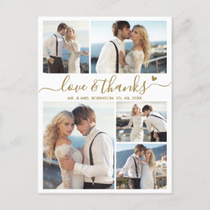 Budget Liebe und danke Foto Wedding Vielen Dank Postkarte