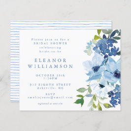 Budget Light Blue Watercolor Floral Brautparty