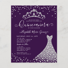 Budget Lila Diamond Sparkle Tiara Quinceanera