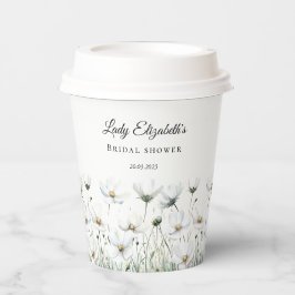 Budget Lila Florals Bridgerton Brautparty Pappbecher