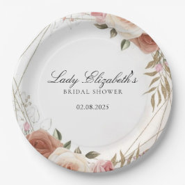 Budget Lila Florals Bridgerton Brautparty Pappteller