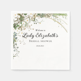 Budget Lila Florals Bridgerton Brautparty Serviette