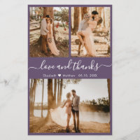 Budget Lila Foto Collage Wedding Vielen Dank