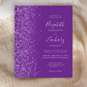 Budget Lila Glitterrand Hochzeit