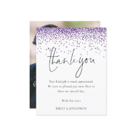 Budget Lila Glitzer Foto Hochzeit Vielen Dank