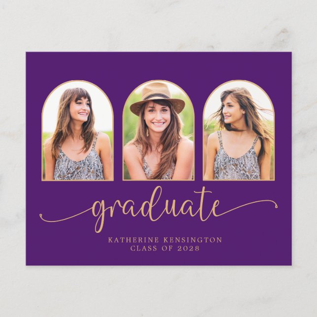 Budget Lila Gold Arch 3 Foto Abschluss (Vorderseite)