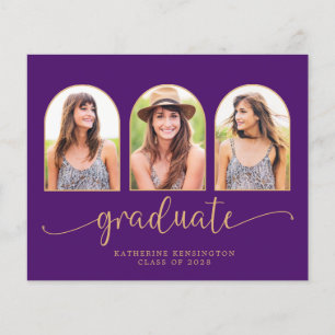 Budget Lila Goldbogen 3 Foto-Abschlussfeier