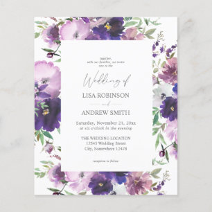 Budget Lila - Lavendel & Violet Blumenhochzeit 2 Flyer