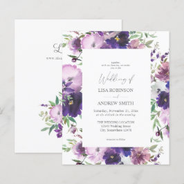 Budget Lila- Lavendel & Violet Floral 2 Hochzeit