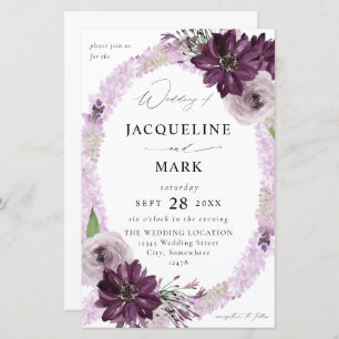 Budget Lila & Lavender Floral Ring Wedding MED