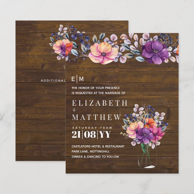 BUDGET Lila Orange Dusk bis Morgendämmerung Einlad (Vorne/Hinten)