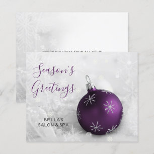 Budget Lila Ornament Company Holiday Card