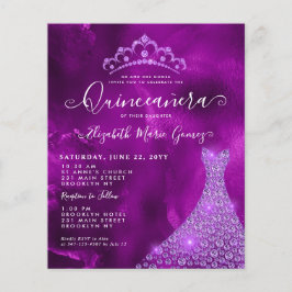 Budget Lila Violet Diamond Tiara Quinceanera