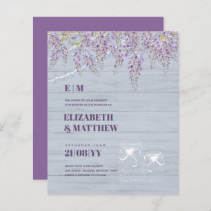 Budget Lila Wisteria Dusty Blue Wedding