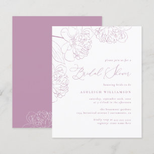 Budget Lilac Hand gezeichnet Peonies Brautparty
