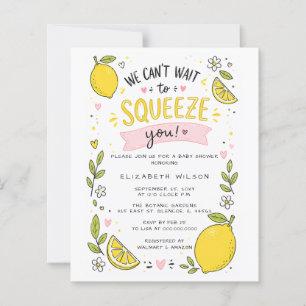 Budget-Limonen-Mädchen-Baby-Shower-Einladung