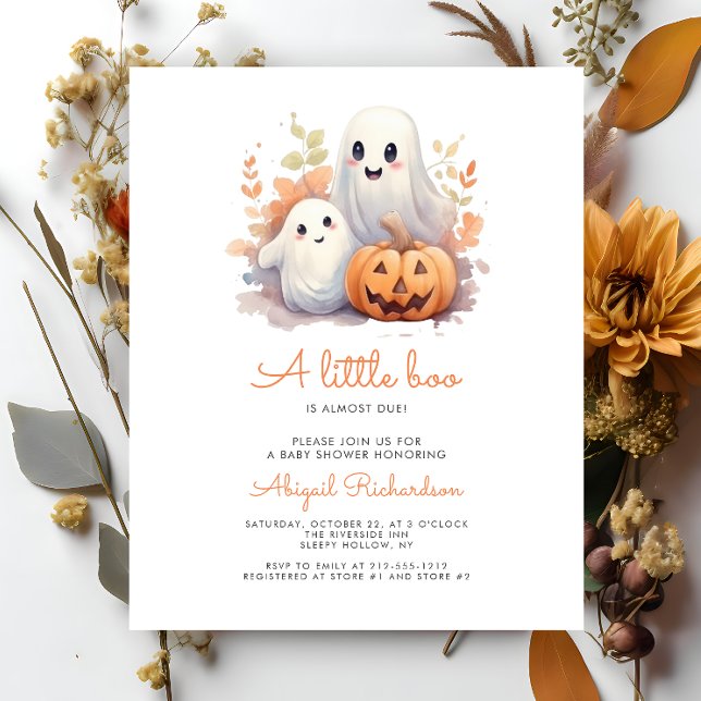 Budget Little Boo Ghosts Pumpkin Fall Baby Dusche (Von Creator hochgeladen)