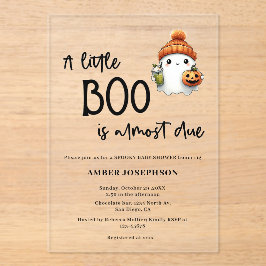 Budget Little Boo Halloween Baby Dusche Acryleinladungen