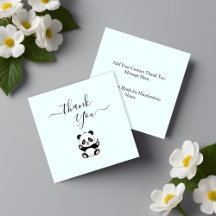 Budget Little Panda Baby Dusche Danke