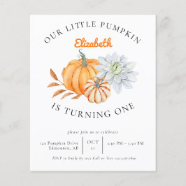 Budget Little Pumpkin 1. Geburtstag Einladung Nied