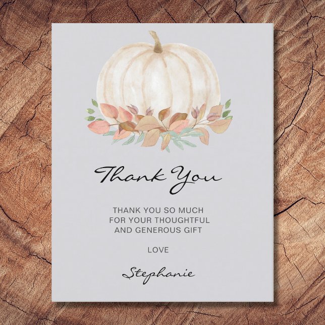 Budget Little Pumpkin Baby Dusche Danke Karte (Von Creator hochgeladen)