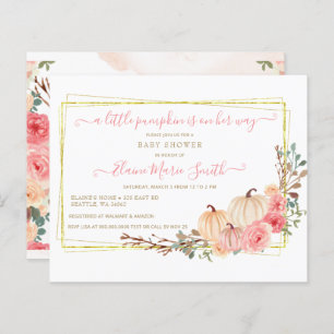 Budget Little Pumpkin Baby Dusche Einladung
