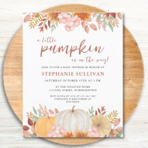 Budget Little Pumpkin Baby Dusche Einladung