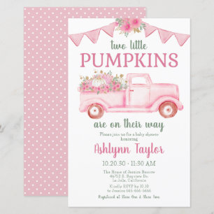 Budget Little Pumpkin Twin Girl Babydusche