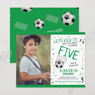 Budget Little Rookie Soccer Green Foto Geburtstag