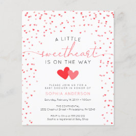 Budget Little Sweetheart Baby Shower Einladung Flyer