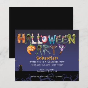 BUDGET Lustige Halloween-Party Gruselige Typografi