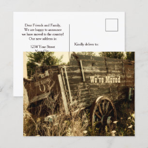 Budget Lustiger Western Umzug Neue Adresse Wagen Postkarte