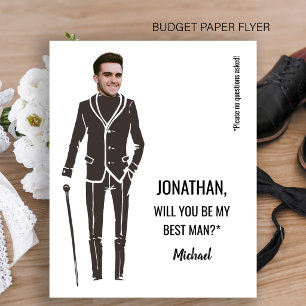Budget lustiges Foto Trauzeuge Vorschlag Karte