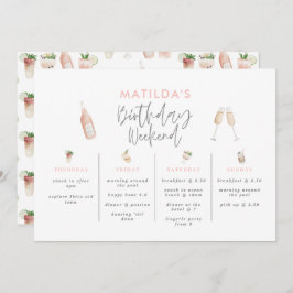 Budget Mädchen elegante Geburtstagswochenende Tour Einladung