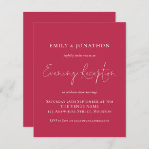 Budget Magenta Wedding Abend Empfang