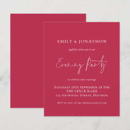 Budget Magenta Wedding Abend Party