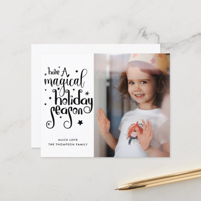 Budget Magische Feiertage Foto Weihnachten (Vorderseite/Rückseite Beispiel)