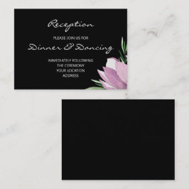 Budget Magnolia Floral Wedding Reception Begleitkarte