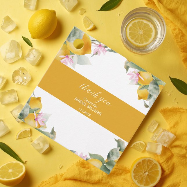 Budget Main Squeeze Lemon Wreath Bridal Shower Geschenkanhänger (Von Creator hochgeladen)