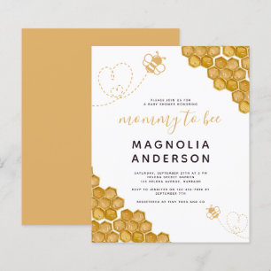 Budget Mama wird zur Biene Baby Shower Einladung