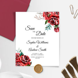 BUDGET Marsala Rote Rose Rustikal Save the Date