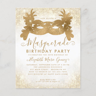 Budget Masquerade White Gold Glitzer Staub Geburts