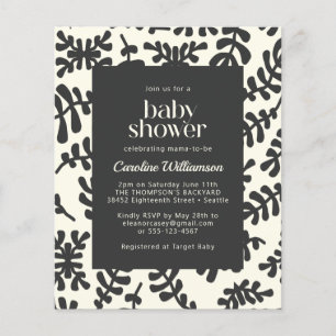 Budget Matisse Botanical Schwarz-weiß Baby Shower