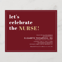 Budget Medical School Grad Nurse Graduation Party