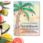 Budget Mele Kalikimaka-Party Einladung<br><div class="desc">Laden Sie Ihre Familie und Freunde zu Ihrem Mele Kalikimaka Party mit diesen lustigen Feierlichkeiten ein. Sie verfügen über eine handbemalte Palme,  die mit Lichtern und Bausteinen auf einem Aquarell dekoriert ist. Passen Sie diese Party Einladungen mit Ihren Daten an. Original Wasserfarbe © Michele Davies.</div>