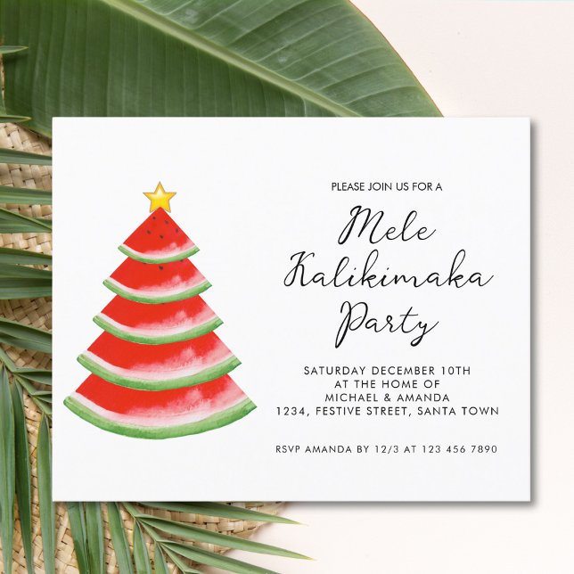 Budget Mele Kalikimaka-Party Einladung (Von Creator hochgeladen)