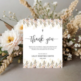 Budget Memorial Beerdigung Danke Karte