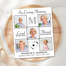 Budget Memorial Elegant 5 Foto Beileid Vielen Dank